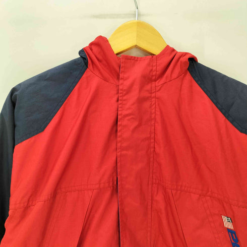 ポロスポーツラルフローレン POLO SPORT RALPH LAUREN 90S ナイガイ期 裏地フリース 縦ロゴ 刺繍 八の字ジップ マウンテン パーカー ジャケット メンズ  170